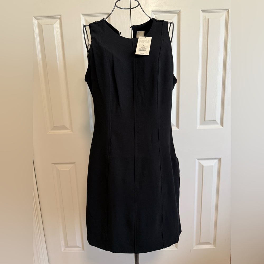 NWT- a new day Black Sleeveless Shift Mini Dress. 8